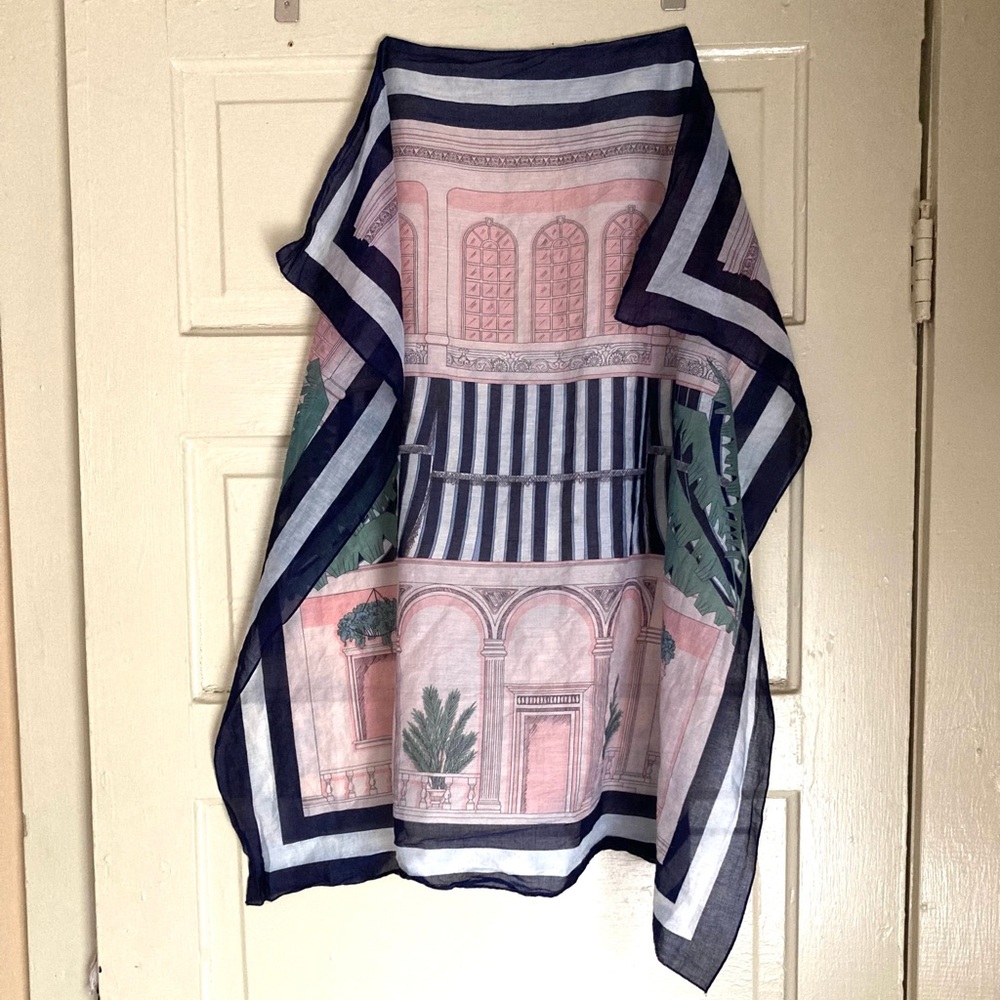 Vintage Ginnie Johansen 1987 Cotton Scarf